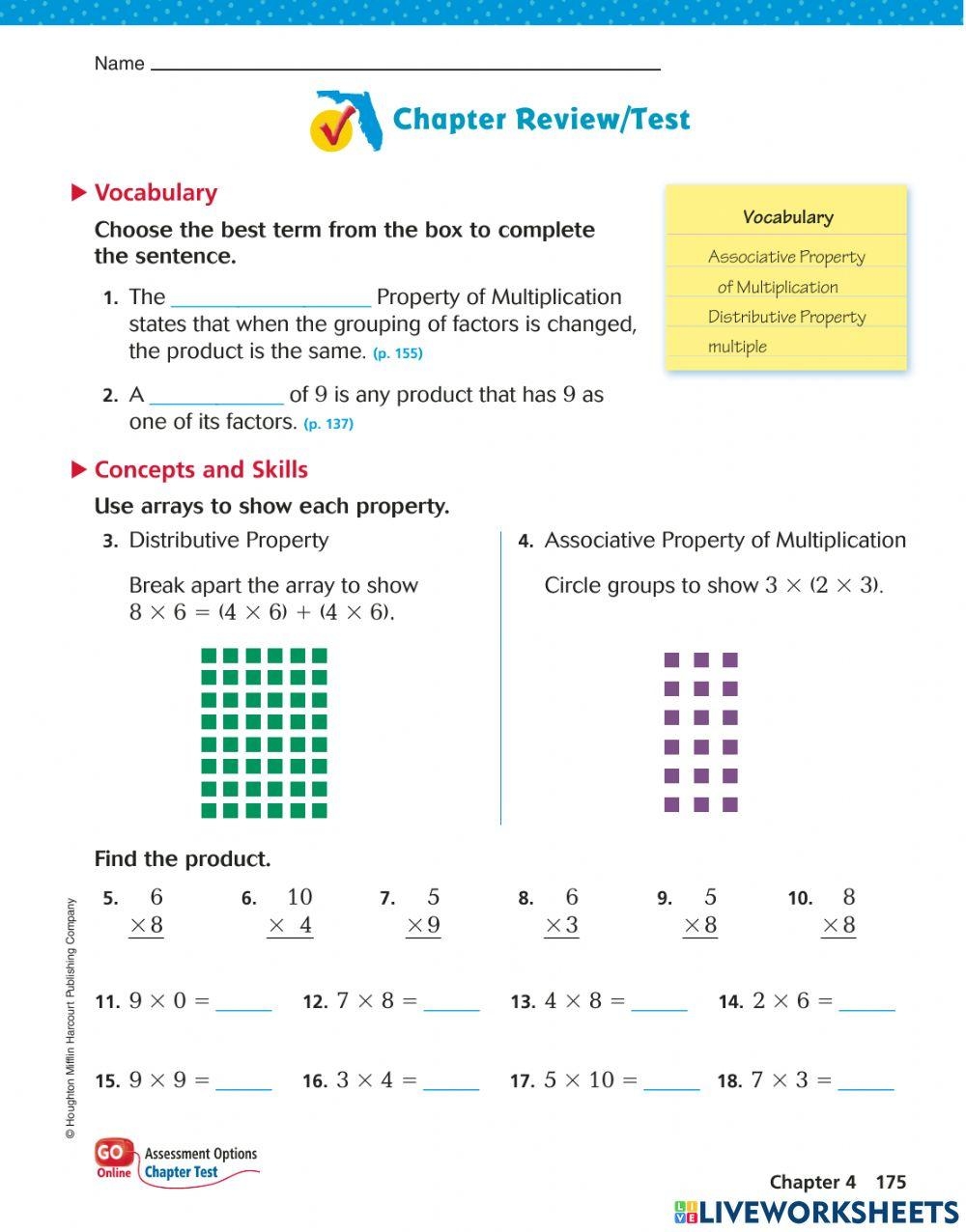 Go Math Practice 4 1 Estimate Quotients Using Multiples Worksheets Library Free Printable 4th Grade Math Review Worksheet
