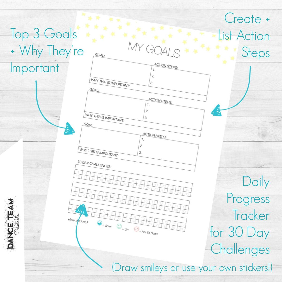 Dance Student Goals Digital Download Etsy Israel