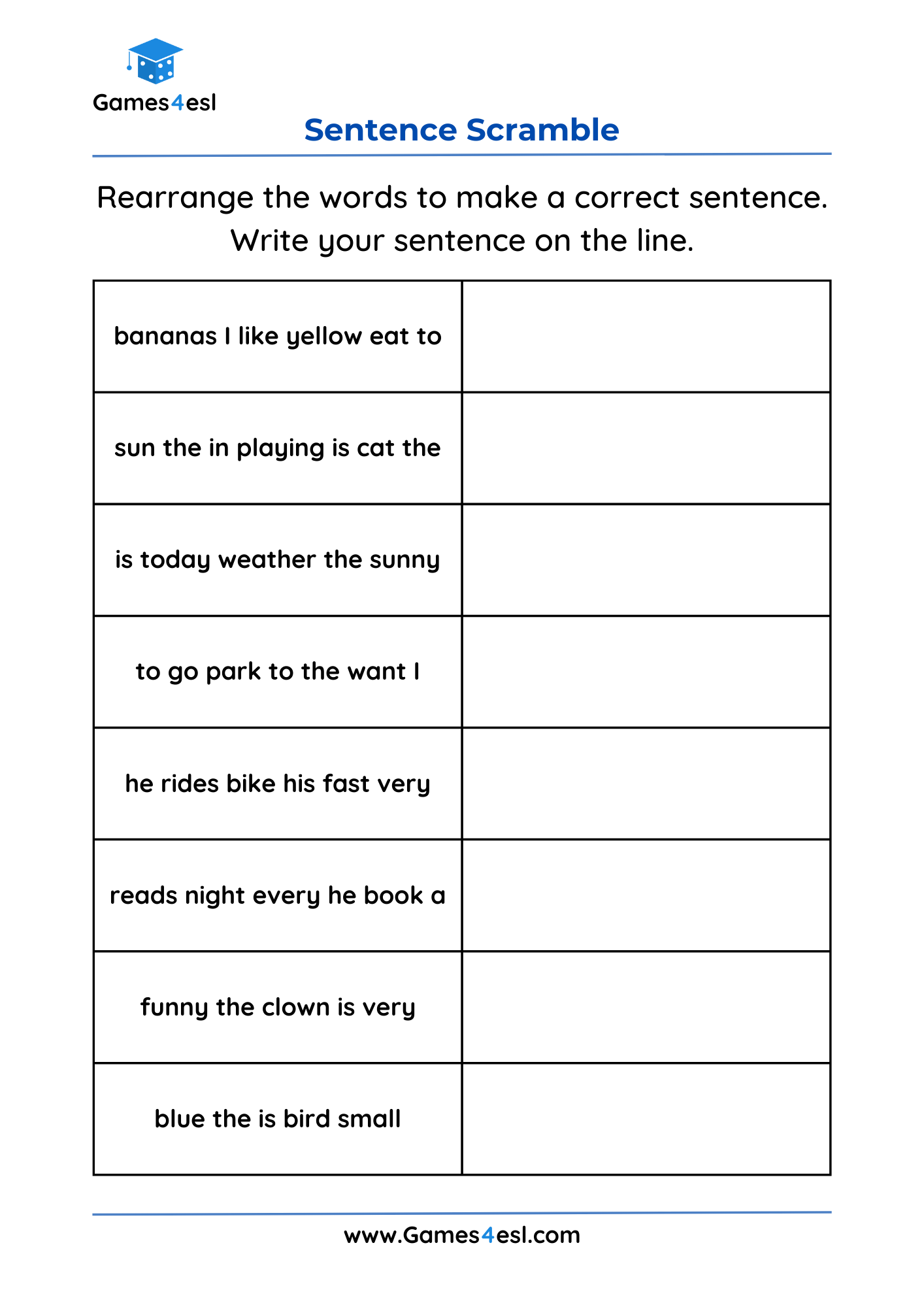 Grade 2 Worksheets Games4esl Grade 2 Worksheets Games4esl