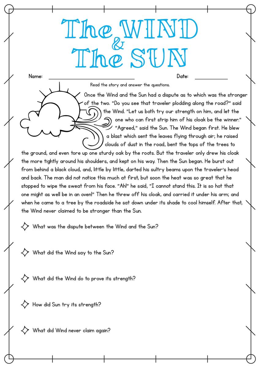 Grade 4 Reading Comprehension Free English Worksheets Worksheets Library