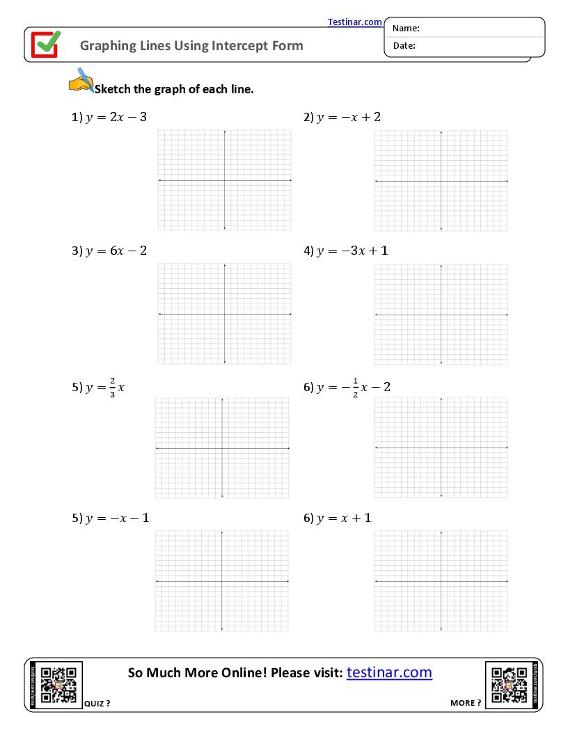 Graphing Lines Using Slope Intercept Form Worksheets Worksheets Library