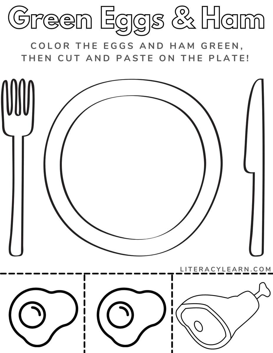 Green Eggs Ham Printable Worksheet Literacy Learn Green Eggs And Ham Simply Sprout