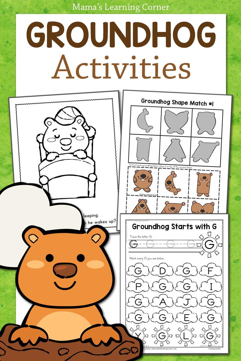 Groundhog Day Worksheets For Preschool And Kindergarten Mamas Learning Corner FREE Printable Groundhog Day Worksheets For 1st 4th Grade