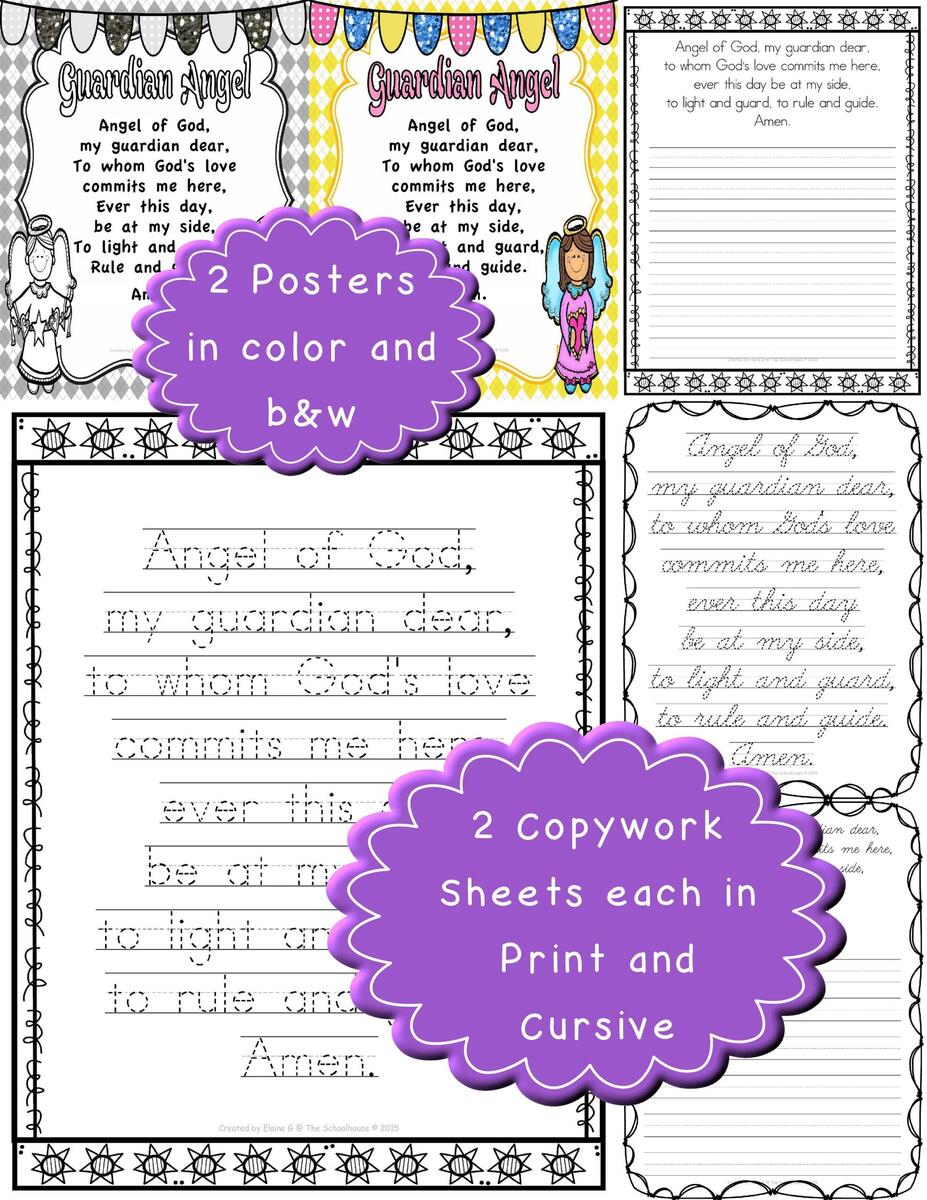 Guardian Angel Prayer Pack Made By Teachers