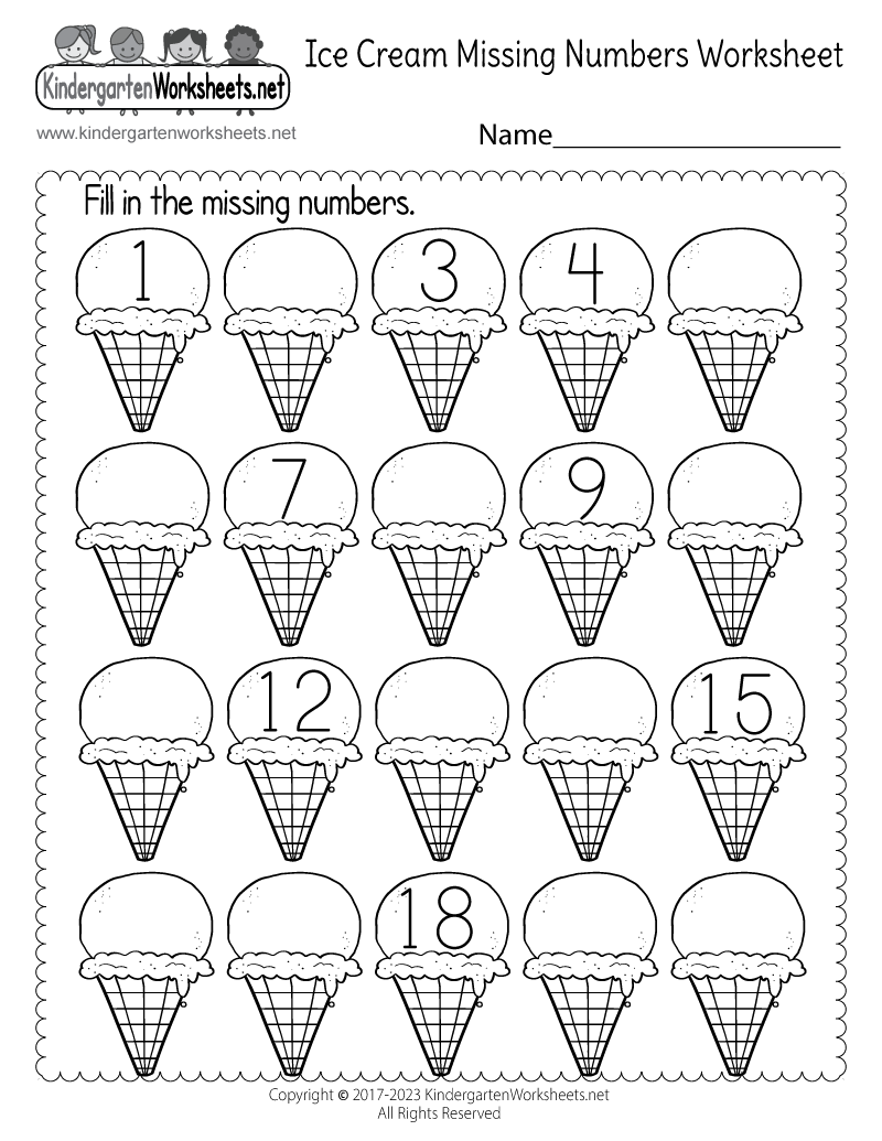 Fill In The Missing Number 1 20 Fill In The Missing Numbers Worksheet Made By Teachers