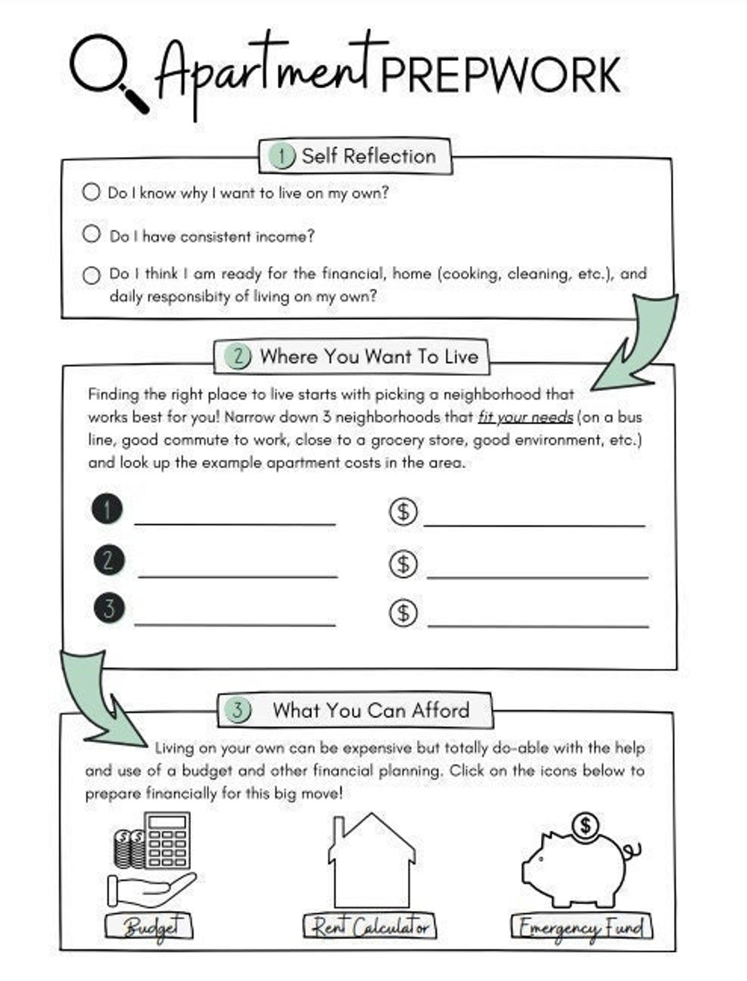Independent Living Worksheet How To Find An Apartment 6 Pages Includes Hyperlinked Resources Etsy Independent Living Worksheet How To Find An Apartment 6 Pages Includes Hyperlinked Resources Etsy