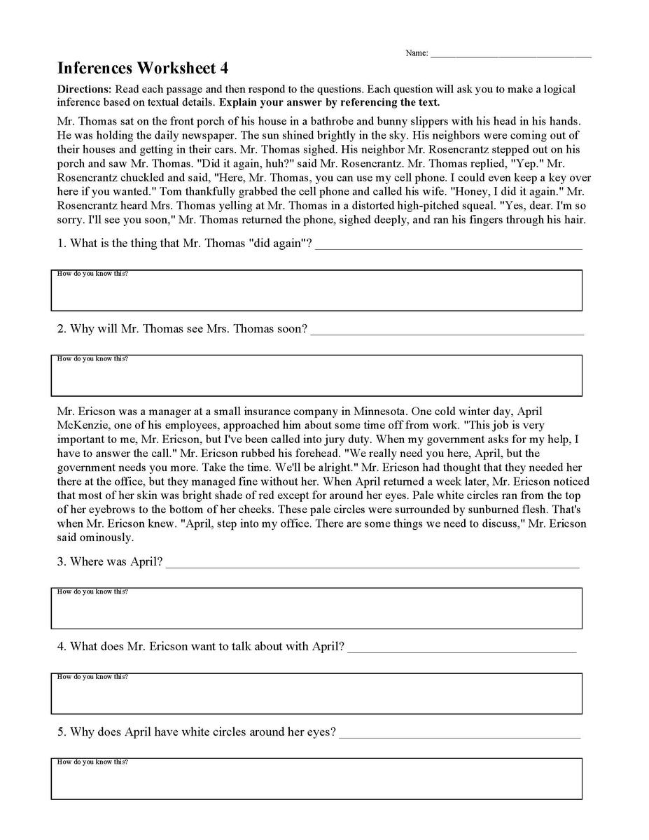 Inferences Worksheets Reading Activities Inferences Worksheets Reading Activities