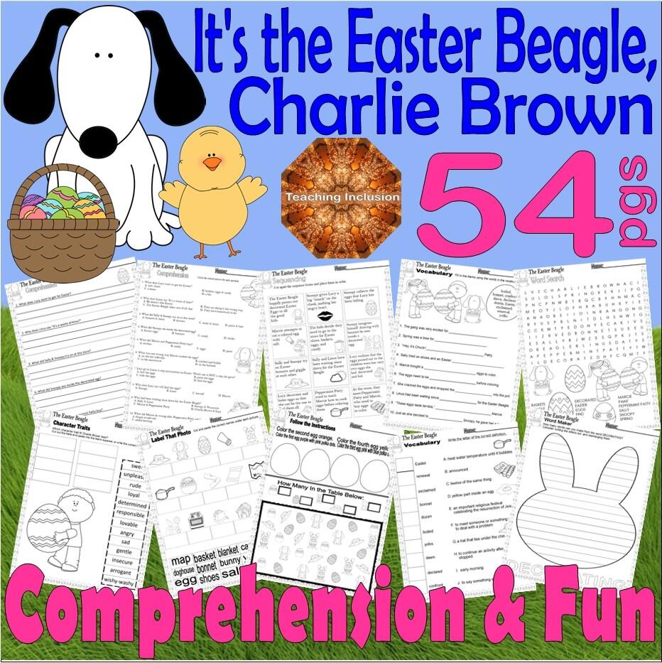 It S The Easter Beagle Charlie Brown TV Read Aloud Book Companion Comprehension Worksheets Made By Teachers