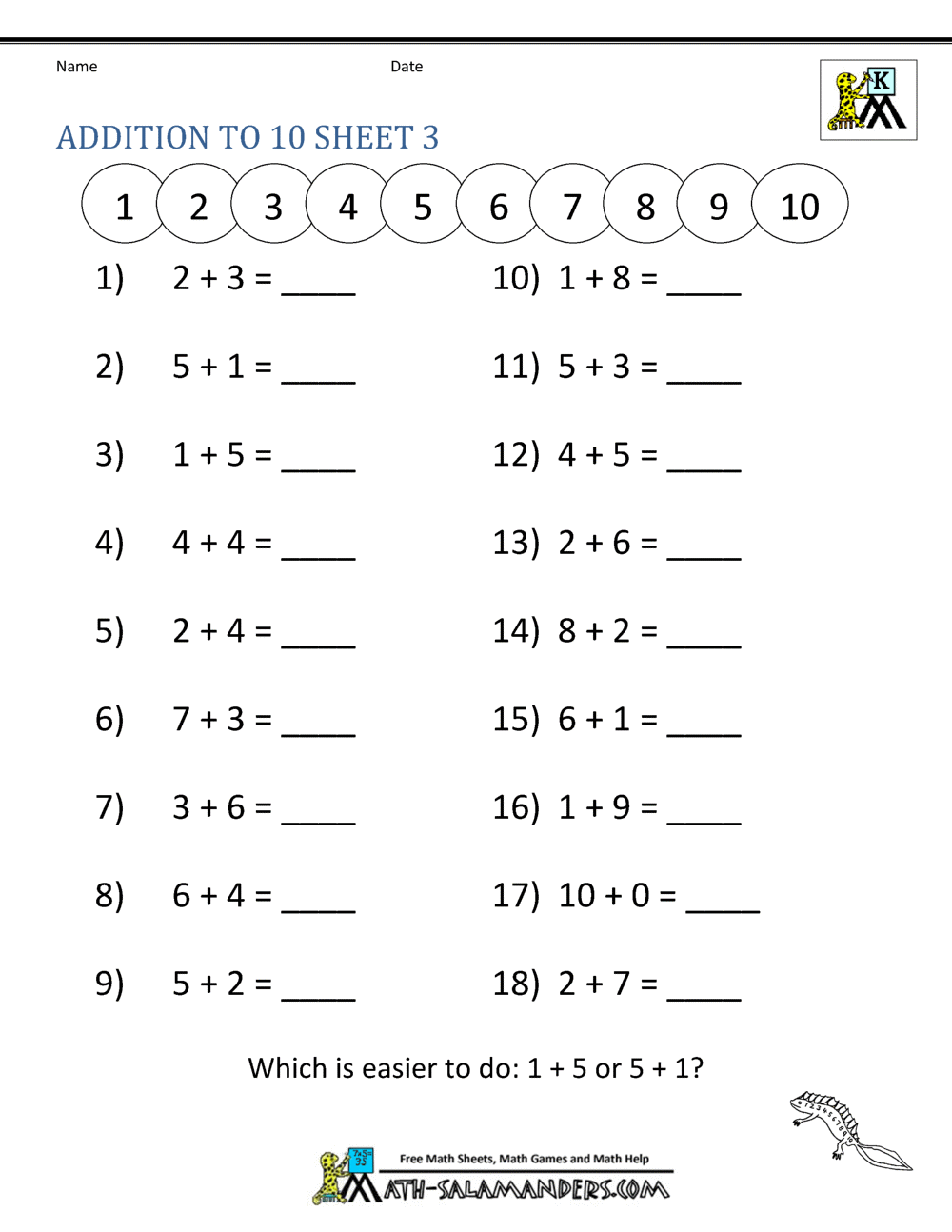 Kindergarten Addition And Subtraction Worksheets Addition Worksheets Free Printable Easy Math Problems Free Printables Lettering SVG Files Tools Apps