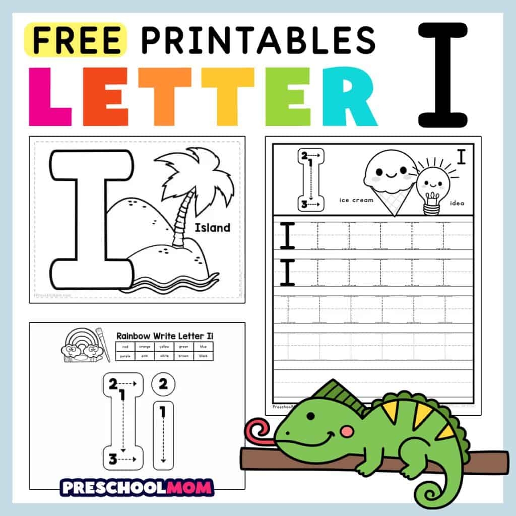 Letter I Coloring Worksheet Free Printable Digital PDF