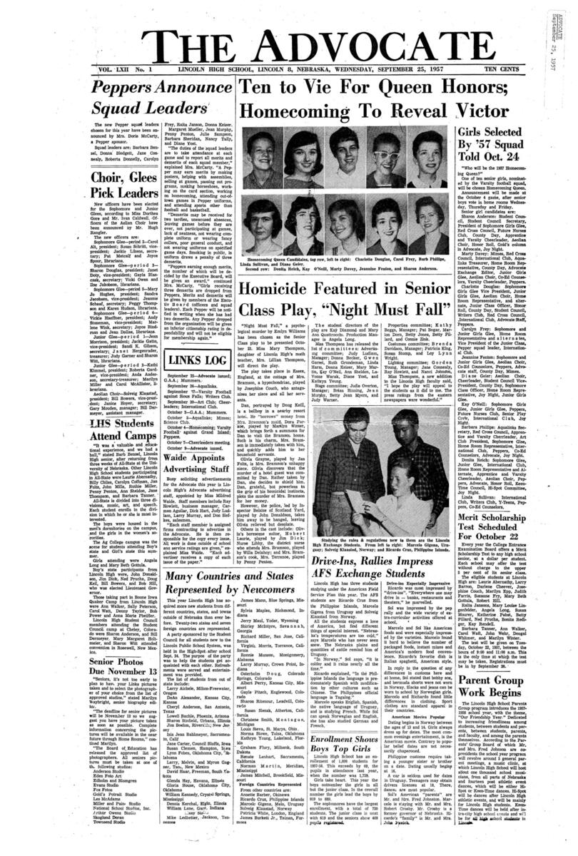 LHS Advocate 1957 1958 By Lincoln Public Schools Library Media Department Issuu