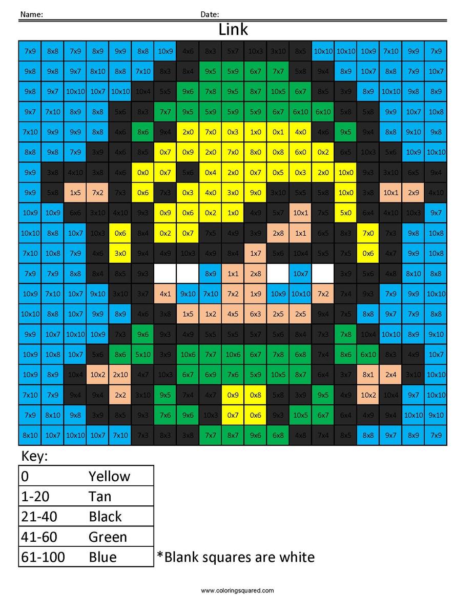 Link Advanced Multiplication Coloring Squared Link Advanced Multiplication Coloring Squared