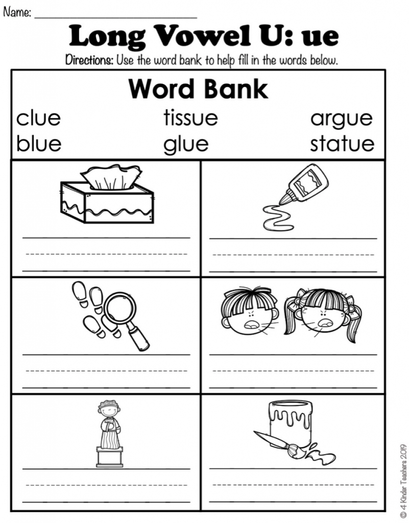 Long And Short Vowel U Spelling Worksheet Free Printable For Kids Worksheets Library