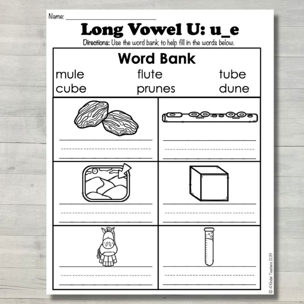 Long And Short Vowel U Spelling Worksheet Free Printable For Kids Worksheets Library