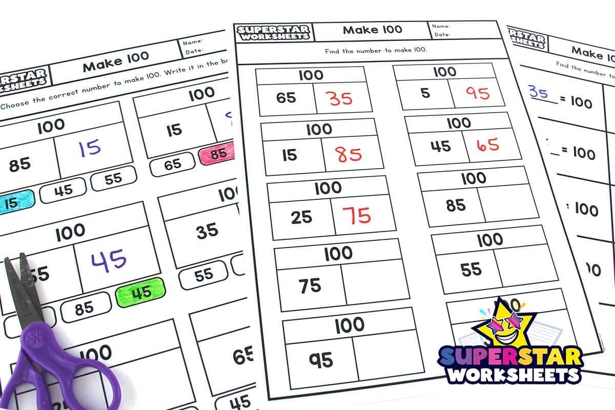 Make 100 Worksheets Superstar Worksheets