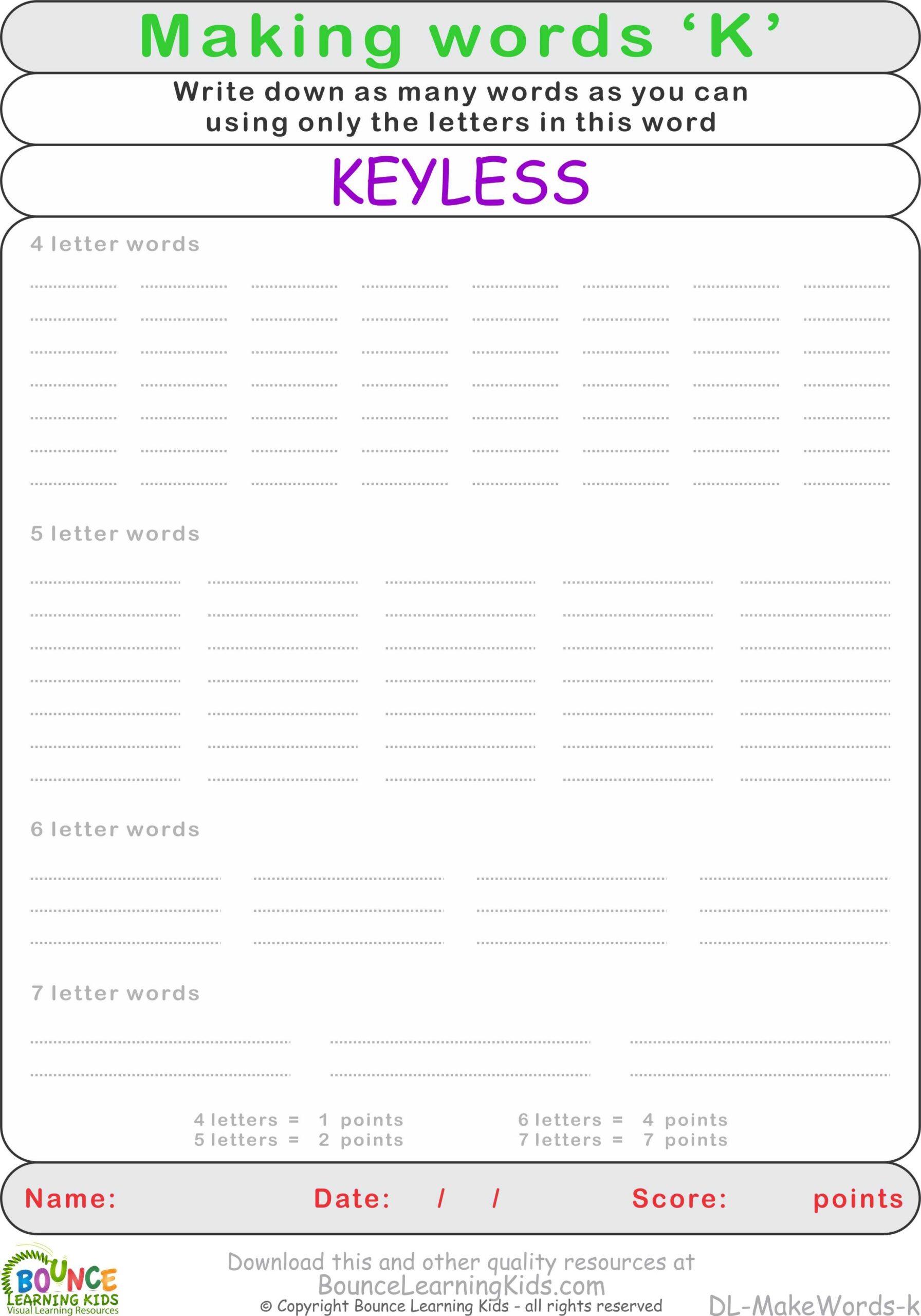Make Your Own Printable Word Shapes Worksheets A To Z Teacher Stuff