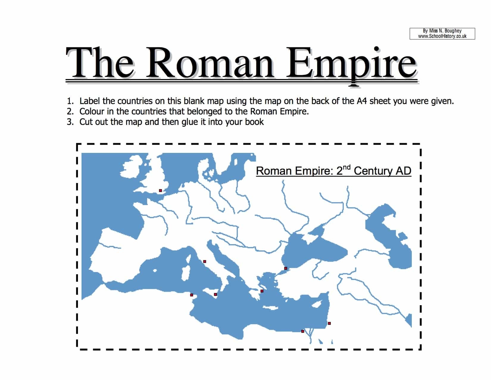 Map Of The Roman Empire Worksheet Year 7 PDF Map Of The Roman Empire Worksheet Year 7 PDF