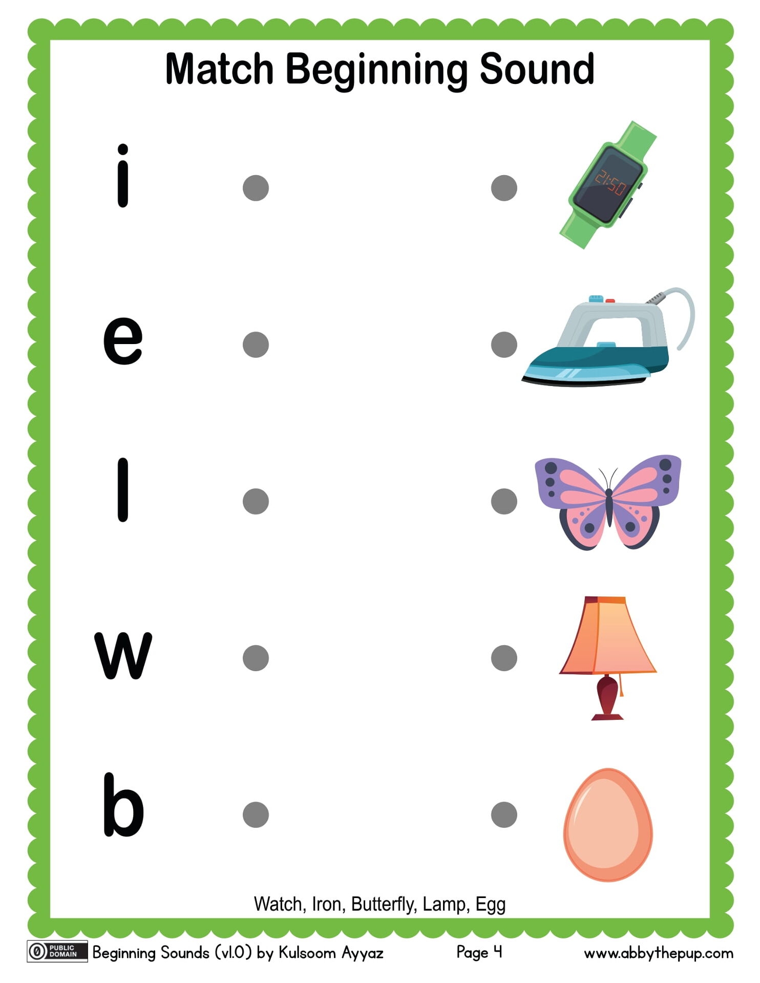 Match Beginning Sound Worksheet Free Printable Worksheets