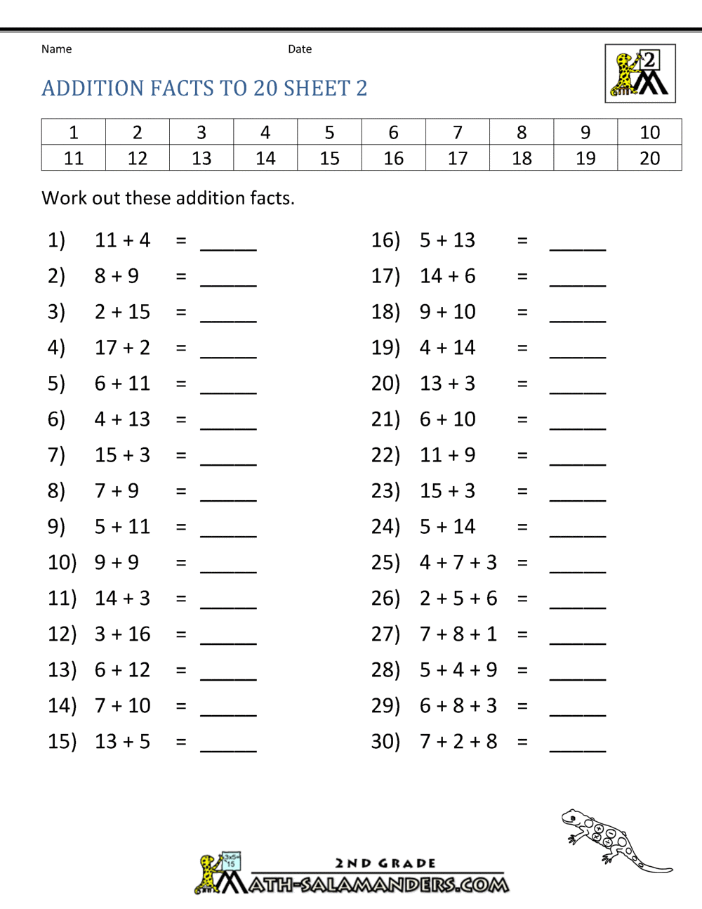 Addition Drills Superstar Worksheets