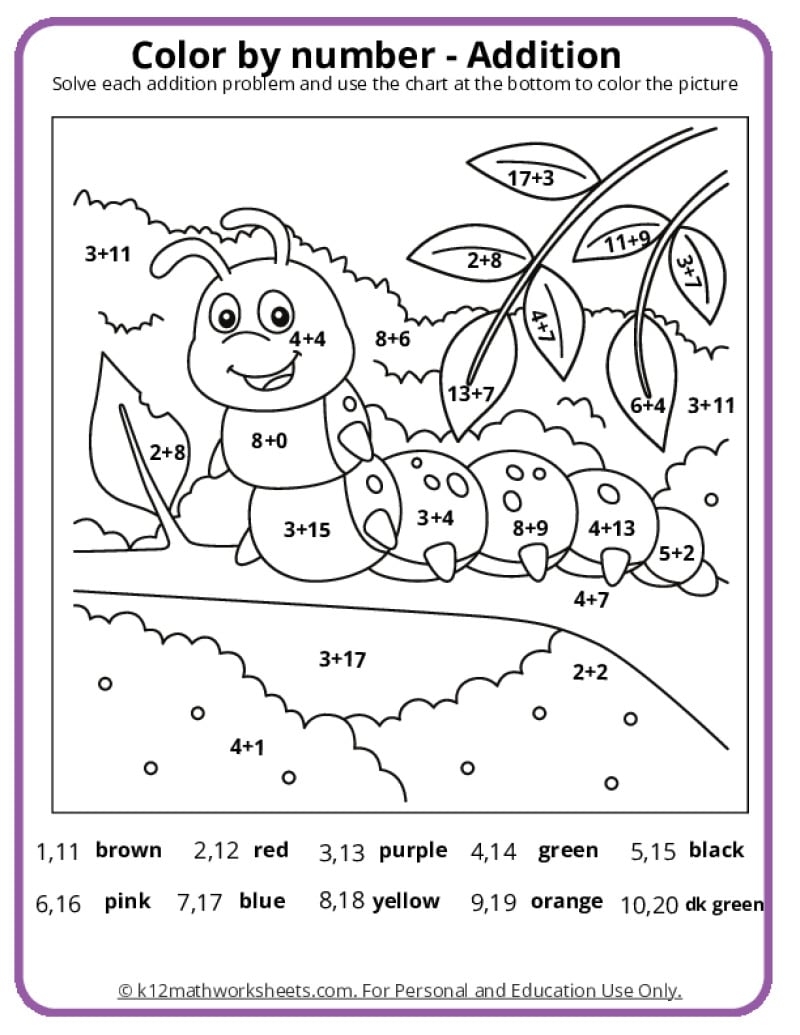 Math Coloring Pages Printable PDFs By K12mathworksheets Multiplication Color By Number Superstar Worksheets