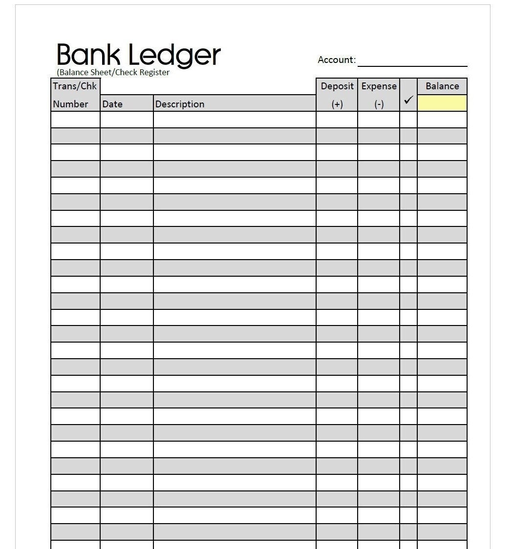 Minimalist Bank Ledger Check Register Balance Sheet Digital Download Etsy Minimalist Bank Ledger Check Register Balance Sheet Digital Download Etsy