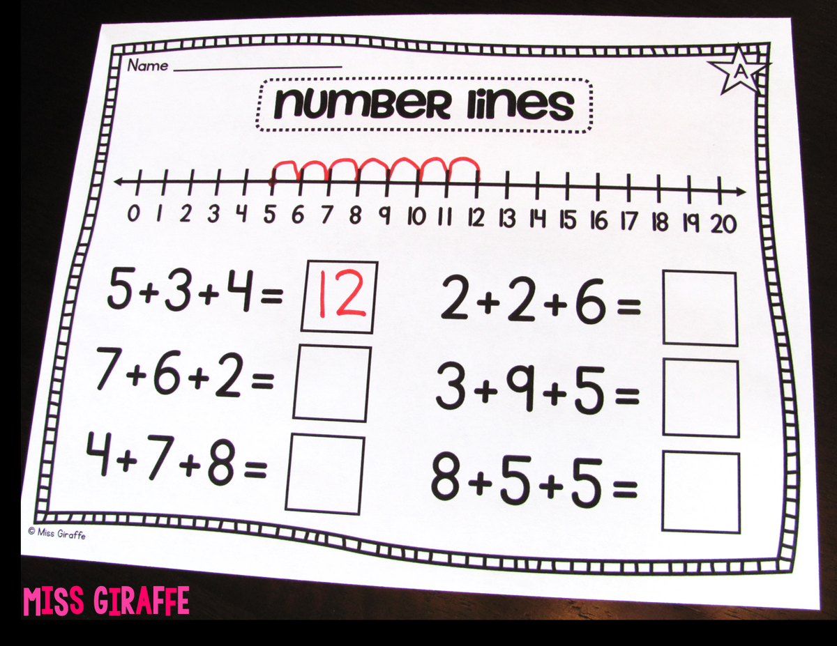 Miss Giraffe S Class Adding 3 Numbers Miss Giraffe S Class Adding 3 Numbers