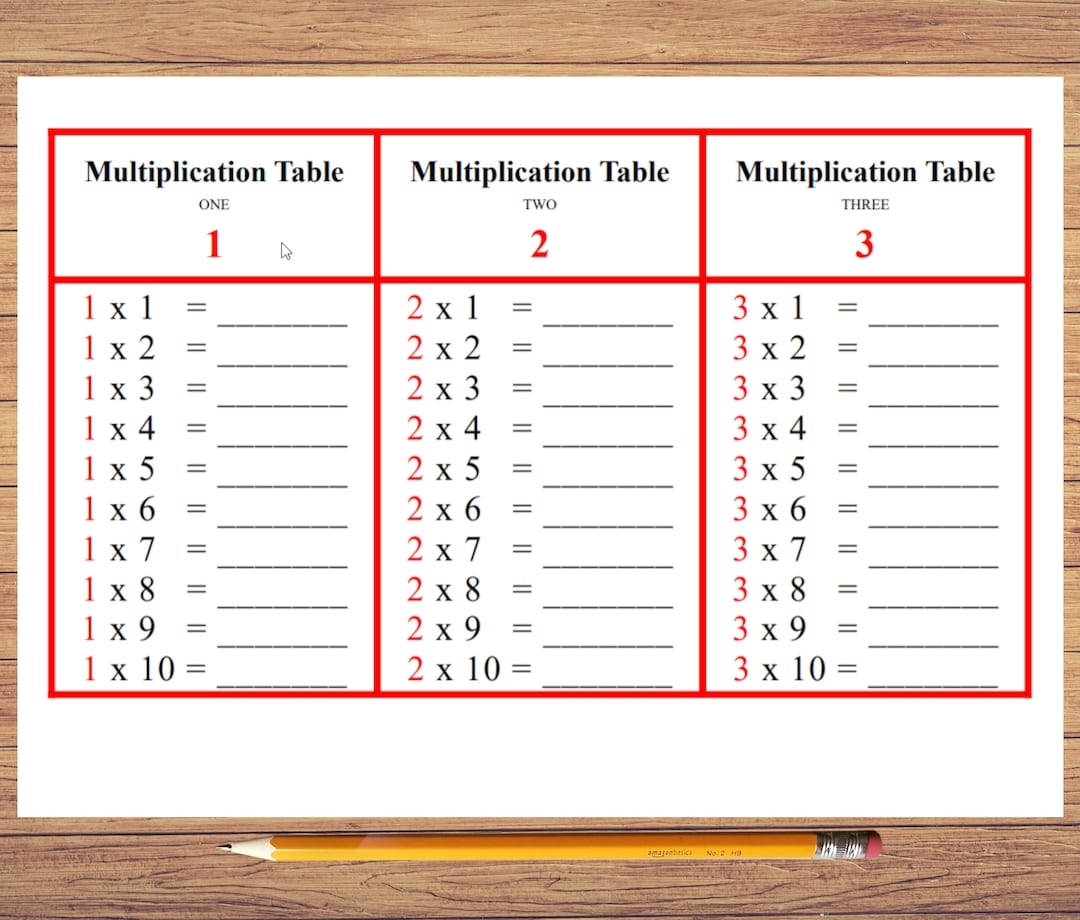 Multiplication Tables Montessori Math Printable Problem Cards Classroom And Home Digital File Instant Download Practice Problem Etsy
