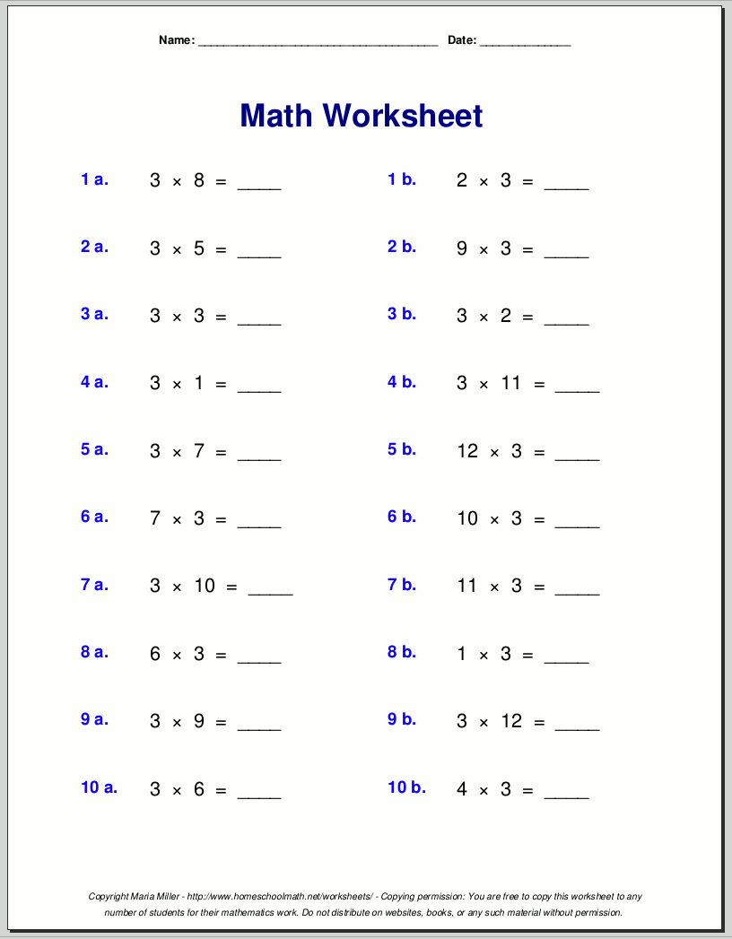 Free 3rd Grade Math Worksheets To Customize Canva