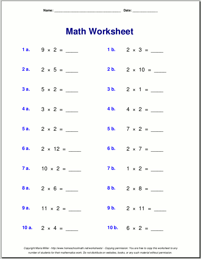 Multiplication Worksheets For Grade 3 Multiplication Worksheets For Grade 3