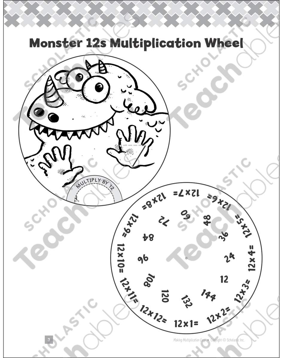 Multiplying By 12 Making Multiplication Easy Printable Cut And Pastes Skills Sheets