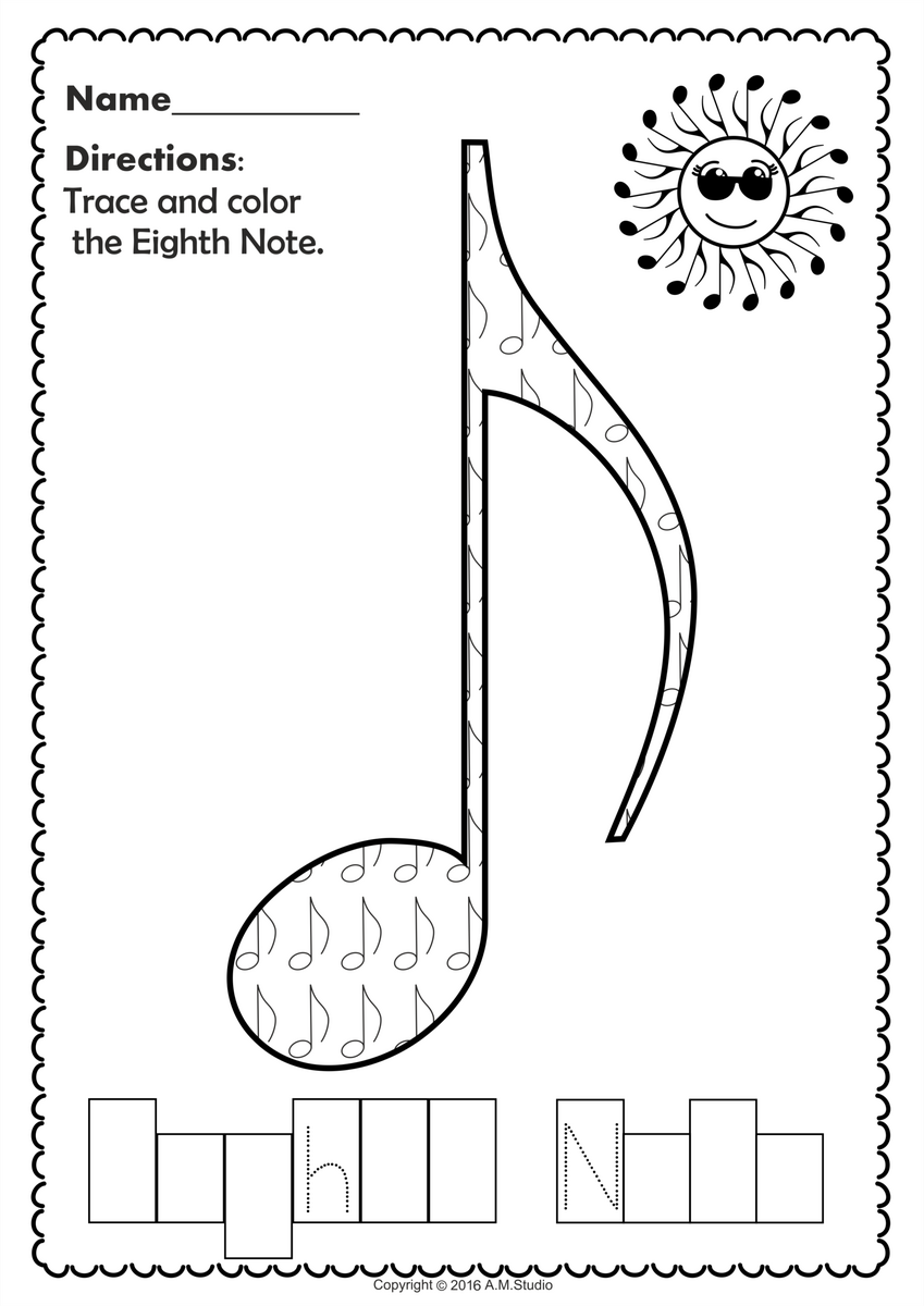 Music Notes And Symbols Tracing Sheets For Young Musicians Made By Teachers Music Notes And Symbols Tracing Sheets For Young Musicians Made By Teachers