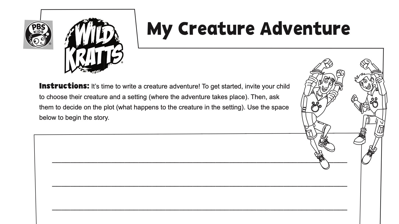 My Creature Adventure Kids Coloring Pages PBS KIDS For Parents My Creature Adventure Kids Coloring Pages PBS KIDS For Parents