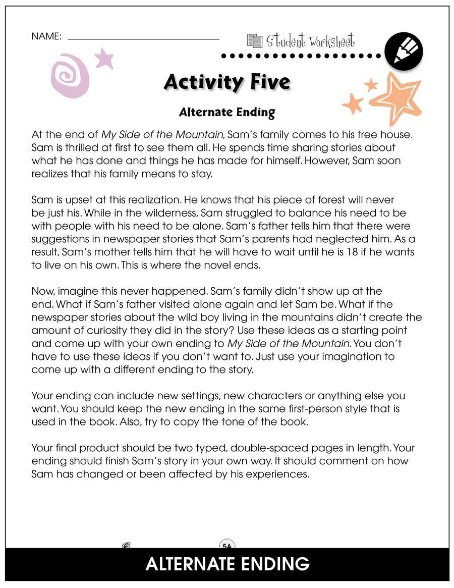 My Side Of The Mountain By Jean Craighead George Lit Link Grades 7 8 Worksheets Library My Side Of The Mountain By Jean Craighead George Lit Link Grades 7 8 Worksheets Library