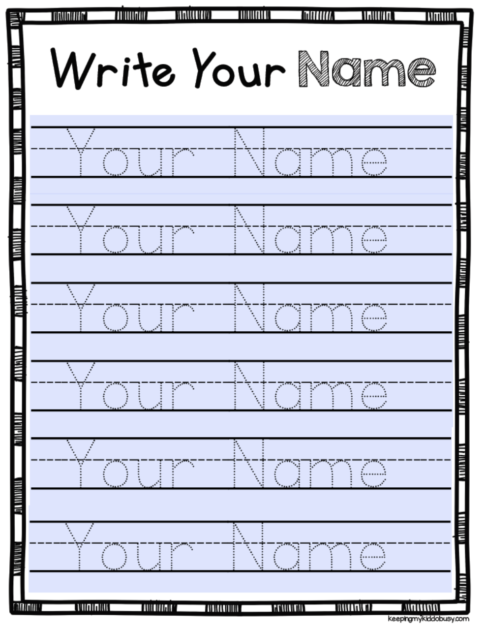 Name Writing For Kids Ages 3 5 Name Tracing Worksheets Personalized Tracing Book