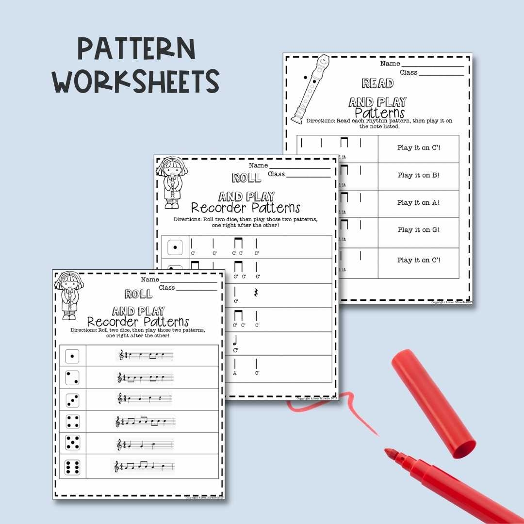 No Prep C BAG Recorder Worksheets Aileen s Music Room