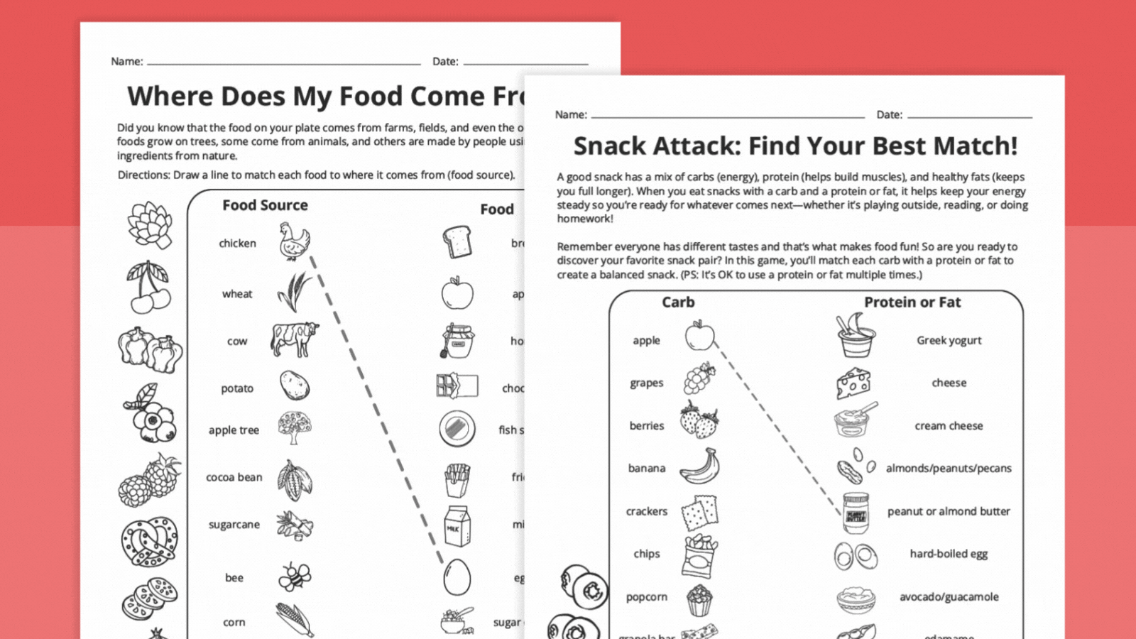 Nutrition Worksheet Bundle Free Printables Page 2 Free And Customizable Mental Health Templates Canva