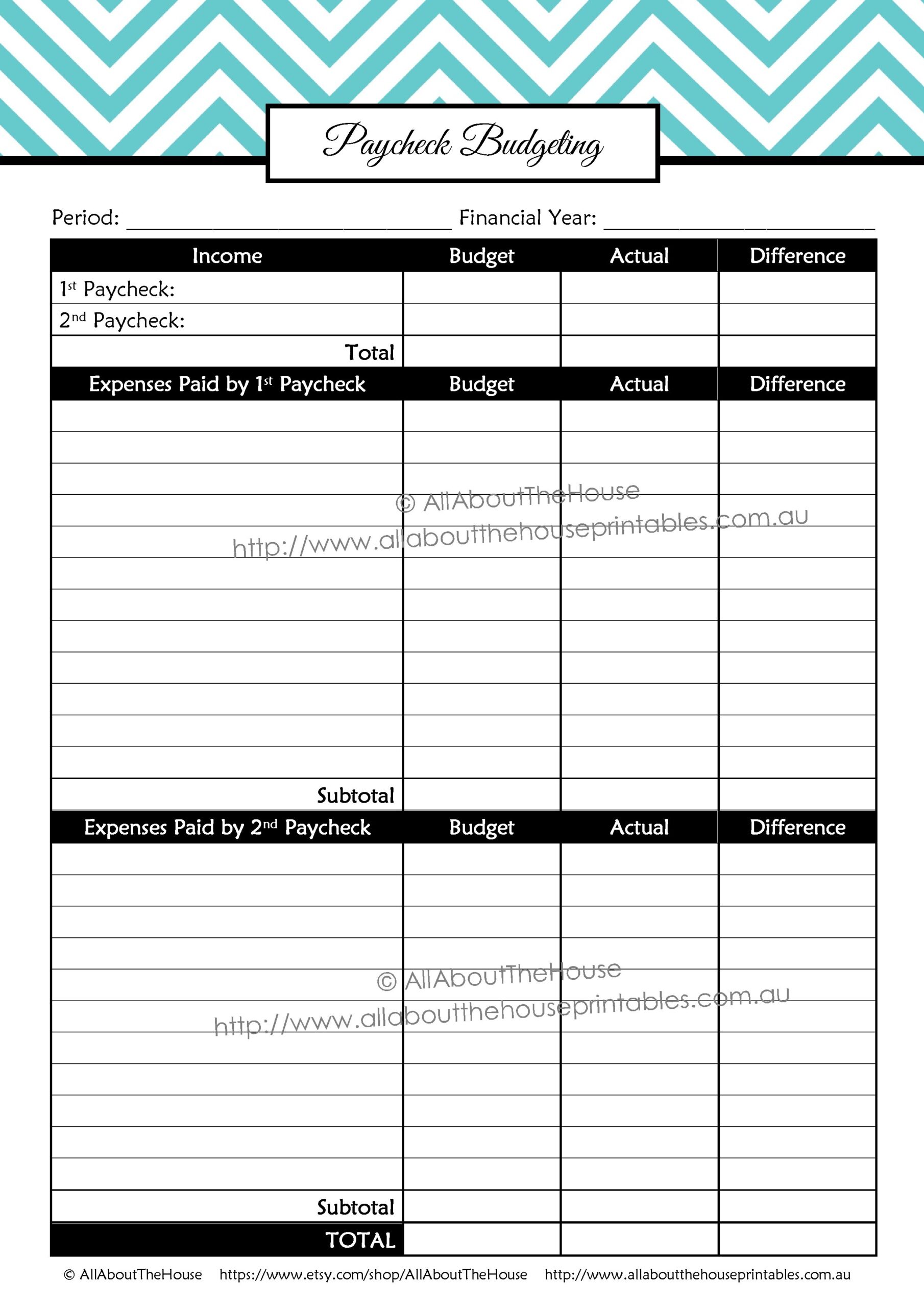 FREE Budget Sheet Template Printable And Editable