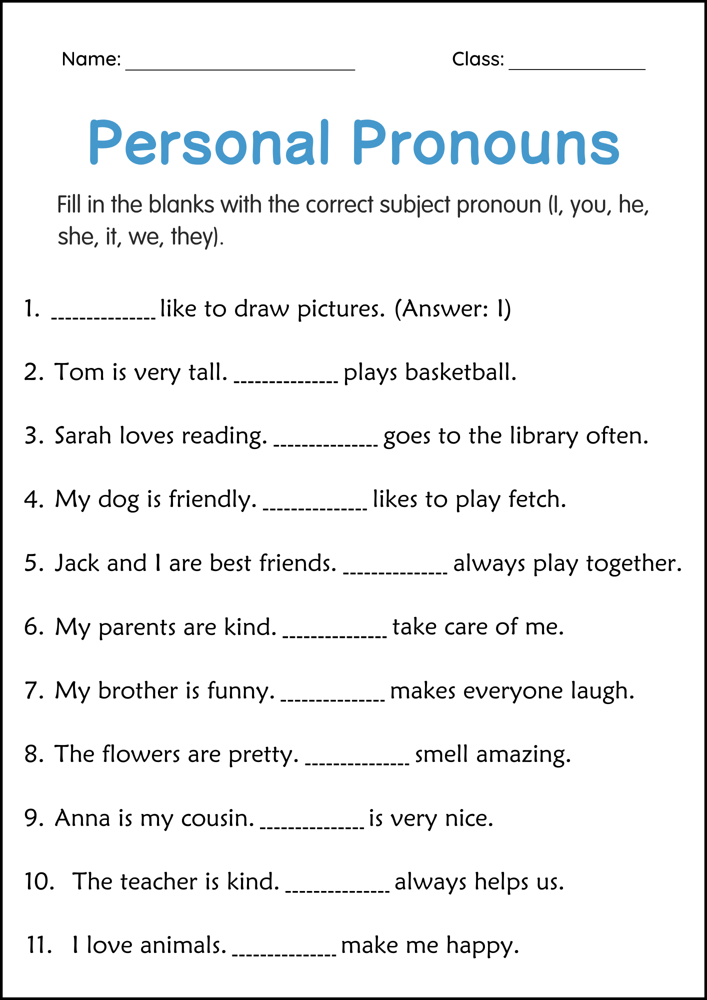 Personal Pronouns Activity Worksheets For Grade 2 3 4 Made By Teachers Pronouns Worksheets Personal Pronouns Worksheets