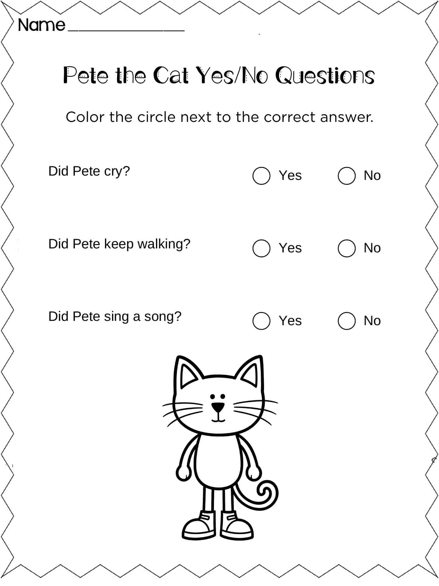 Pete The Cat I Love My White Shoes Worksheet Creative Resources Free Printables English Lessons