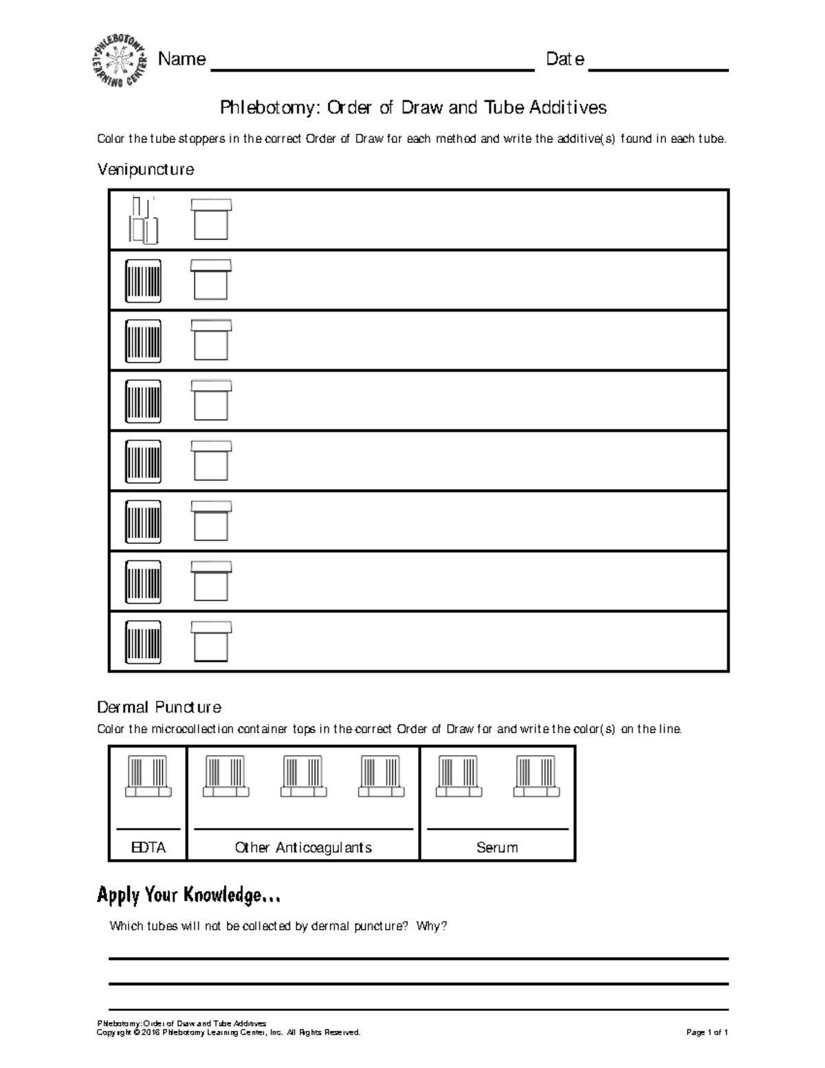 Phlebotomy PHLB101 Order Of Draw Tube Additives With Answer Key Studocu Phlebotomy Order Of Draw Badge Card Essential Cheat Sheet For Nurses And RN Students Buy Now With Express International Delivery GoSupps