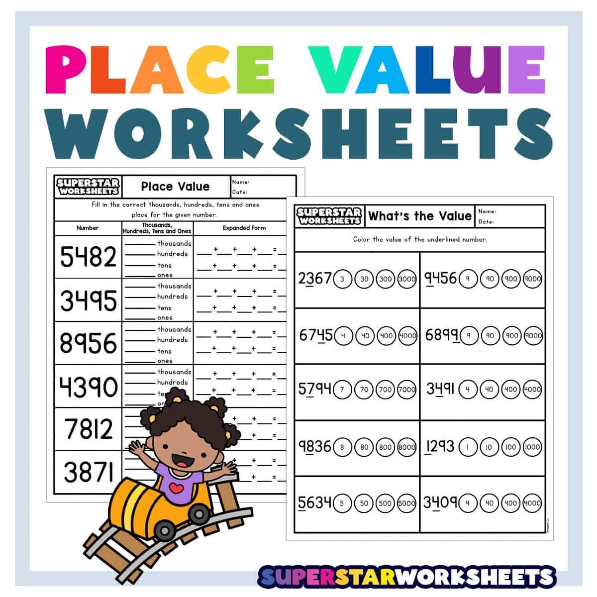 Place Value Worksheets Superstar Worksheets Identifying Place Value Number Math Activities Worksheets For 1st 2nd Grade Made By Teachers