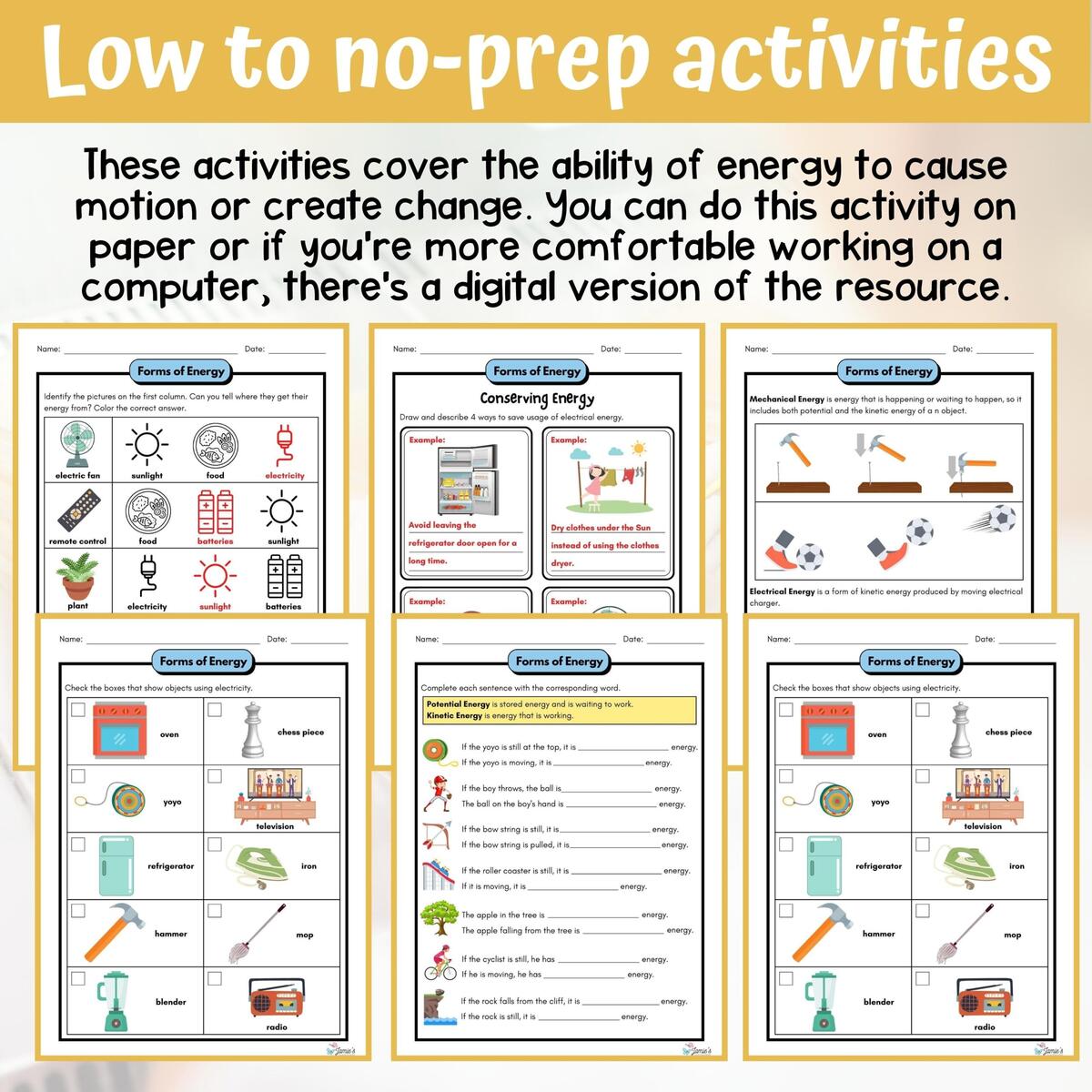 Potential And Kinetic Energy Activity Answer Key 3rd Grade Physical Science Classful Potential And Kinetic Energy Activity Answer Key 3rd Grade Physical Science Classful