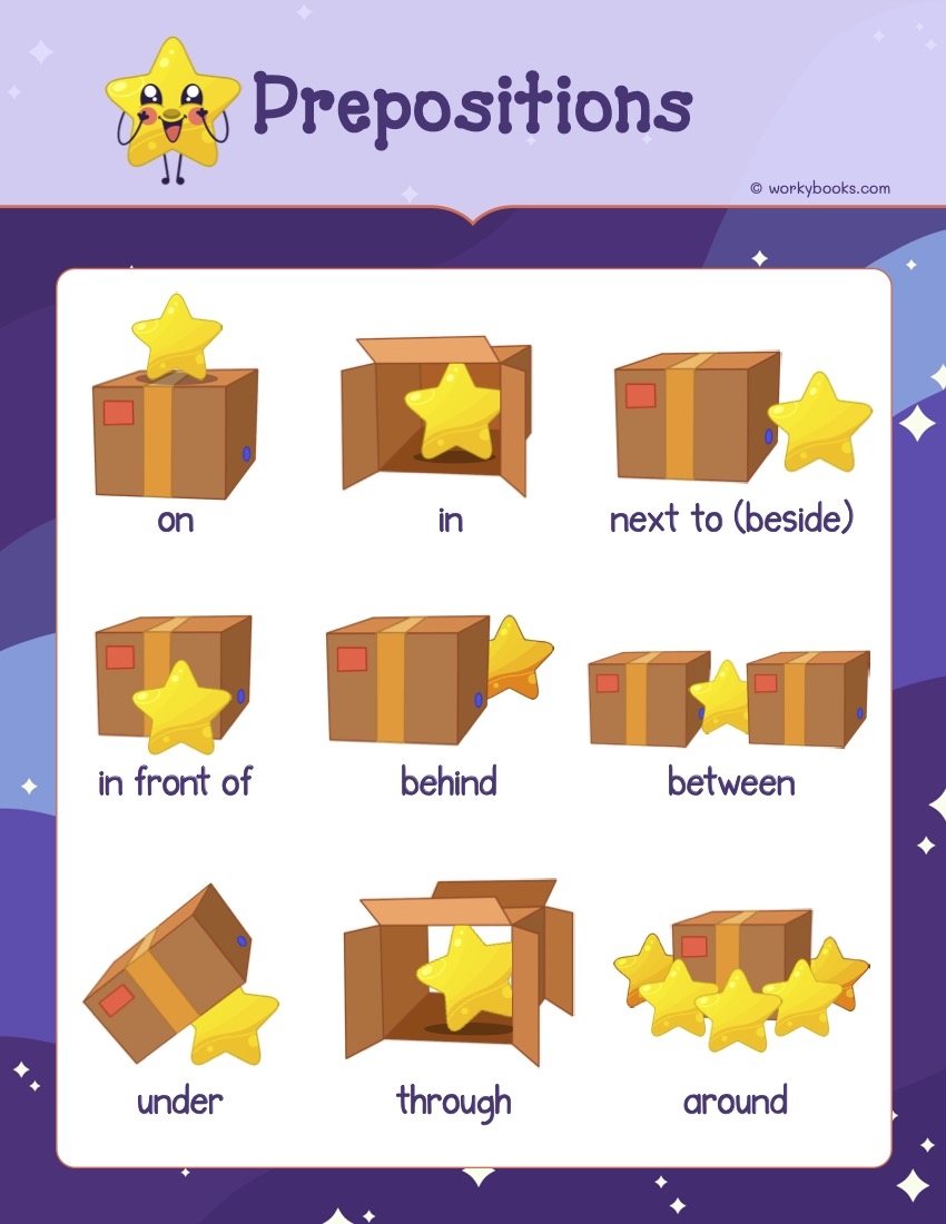 Preposition Worksheets For Kids Workybooks Preposition Of Place Made By Teachers