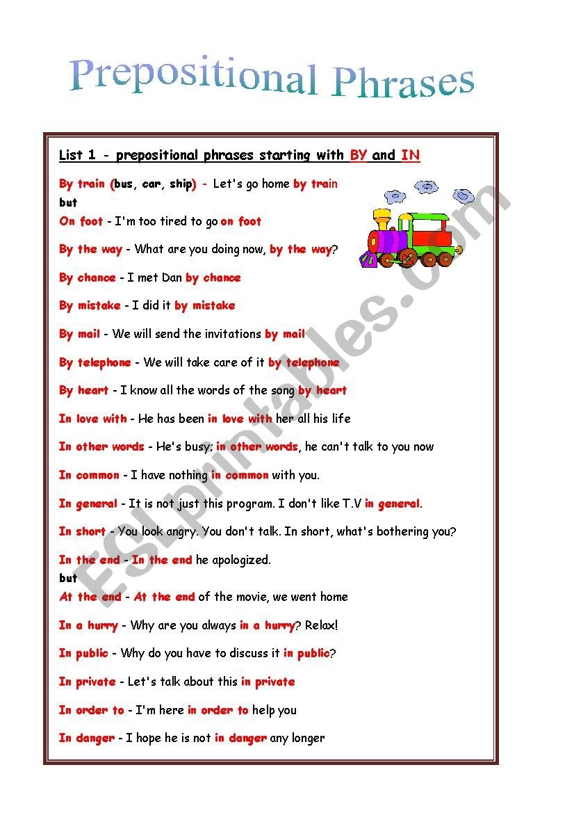 Prepositional Phrases Rules Exercises ESL Worksheet By Neryas Prepositional Phrases Rules Exercises ESL Worksheet By Neryas