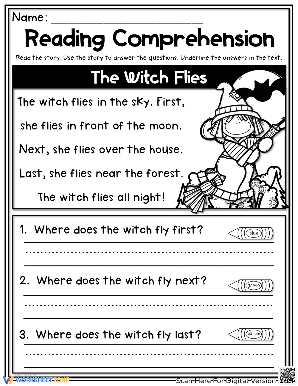 Printable 1st Grade Level D Reading Comprehension Worksheets