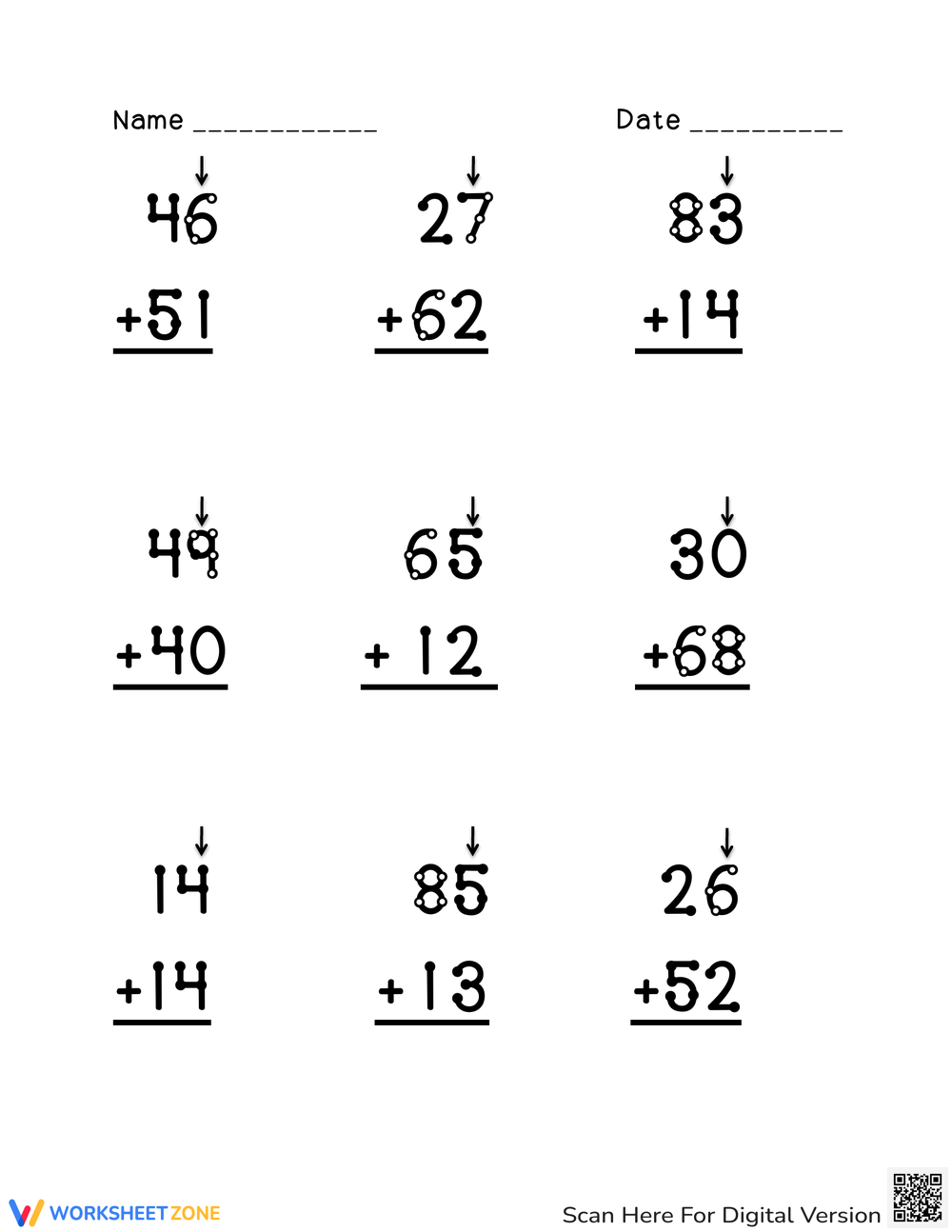 Printable 3rd Grade Touch Math Worksheets