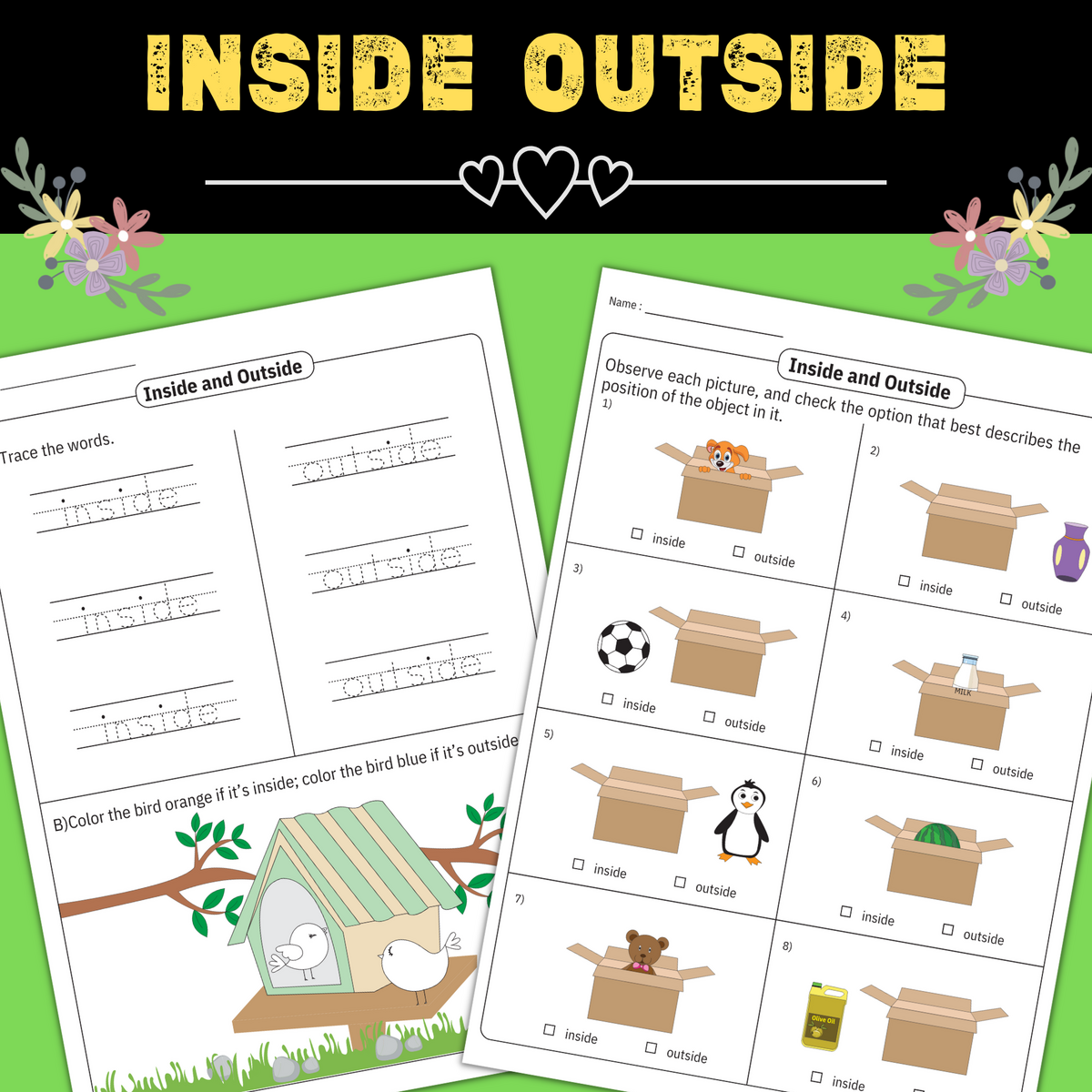 Printable Inside And Outside Worksheets For Grade 1 2 3 Made By Teachers