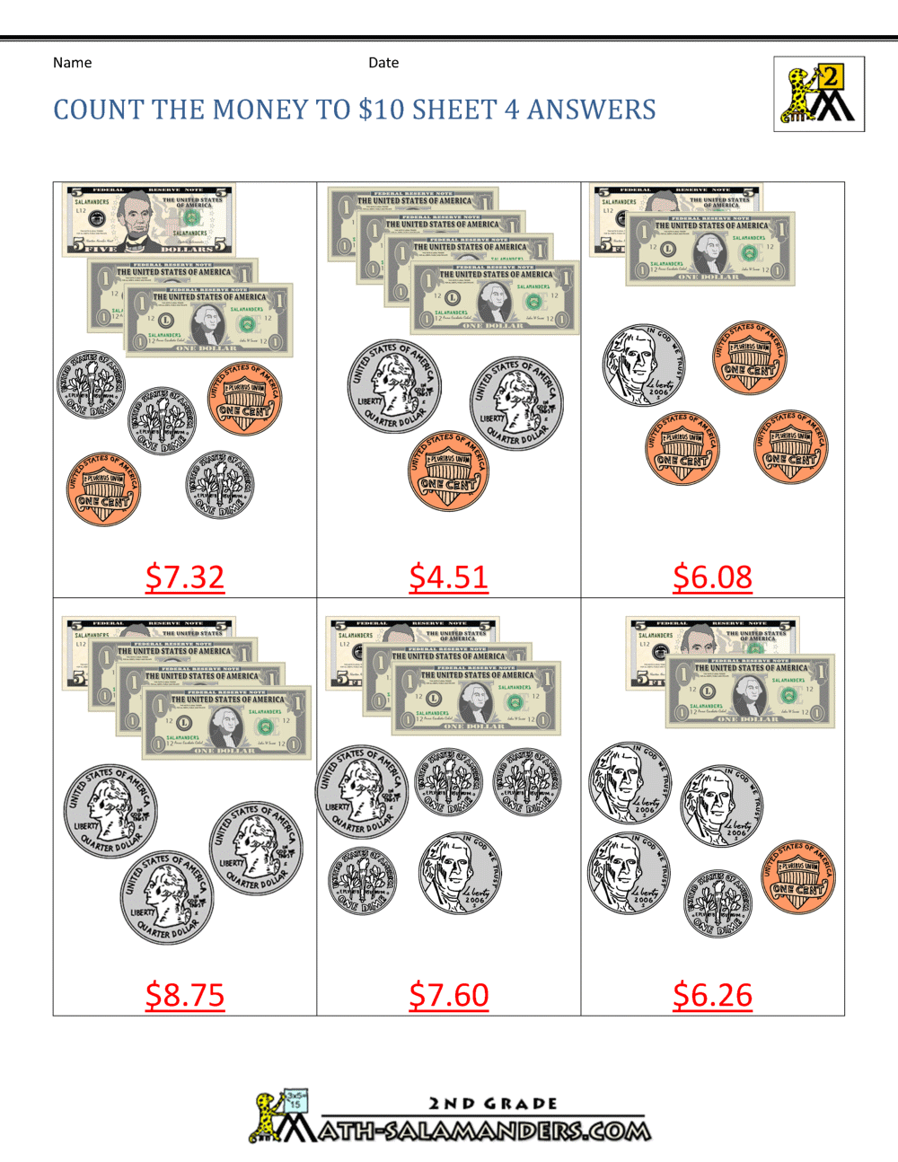 Counting Money Worksheets Up To 1