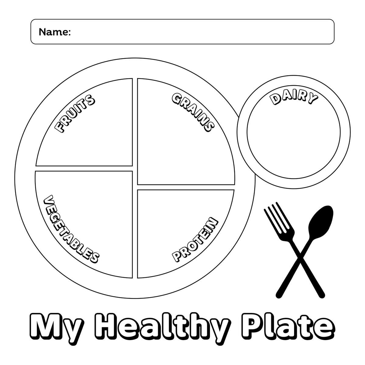 Printable My Plate Worksheet For Health Template Healthy Plate Worksheets Library