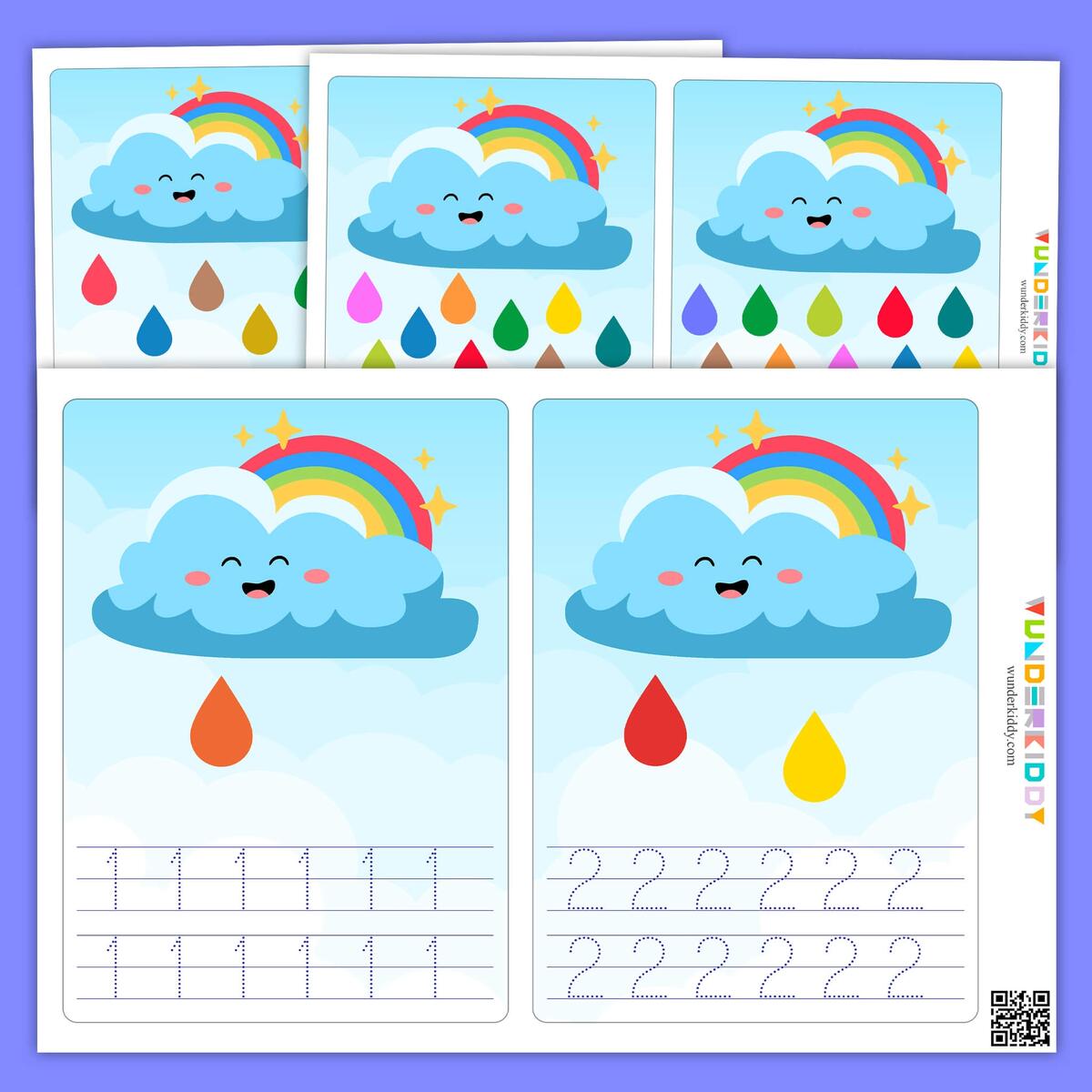 Printable Rain And Cloud Scissor Skills Activity For Kids Printable Rain And Cloud Scissor Skills Activity For Kids